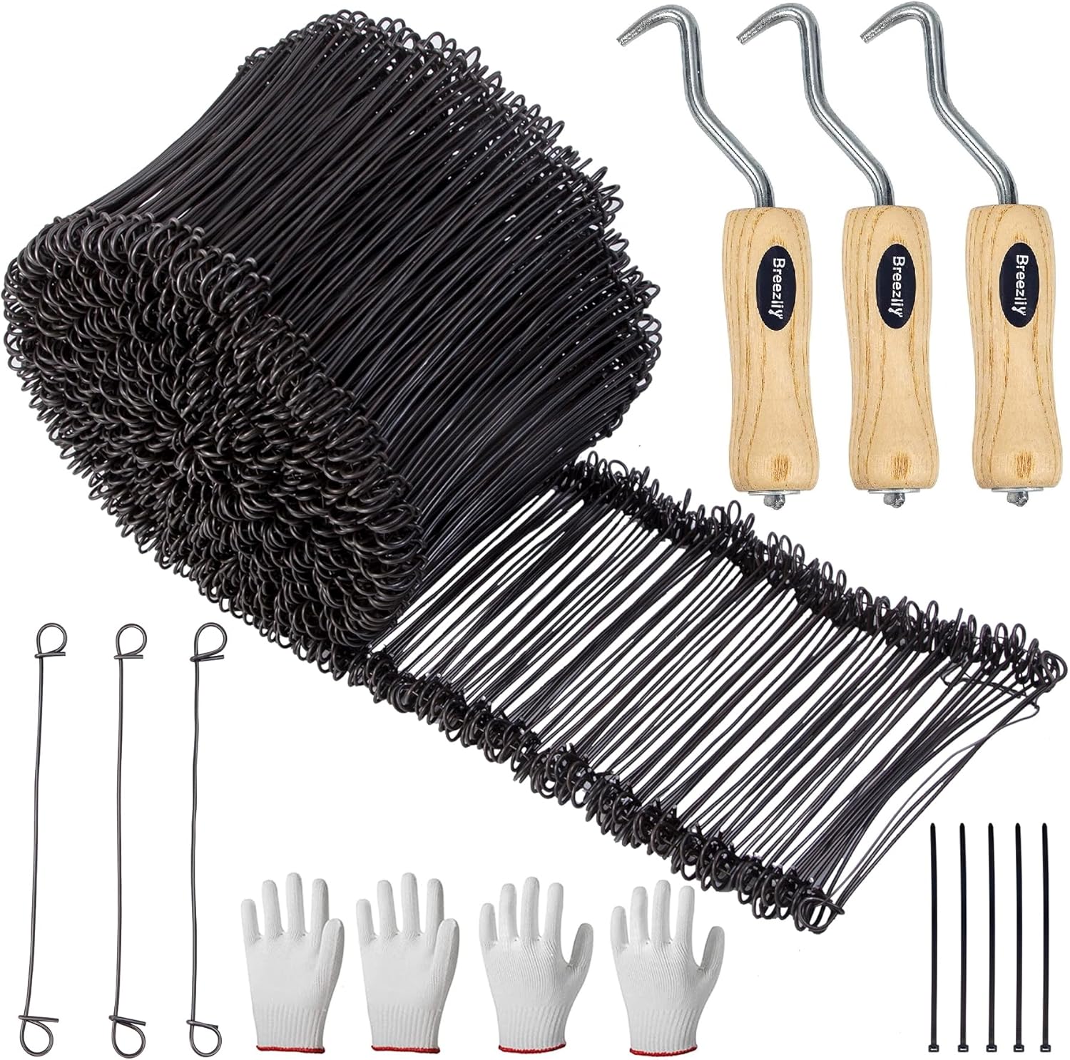 1000Pcs Double Loop Rebar Wire Bar Ties for Secure Tying