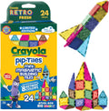 CreateOn Crayola Retro PIP Magnetic Tiles for Kids