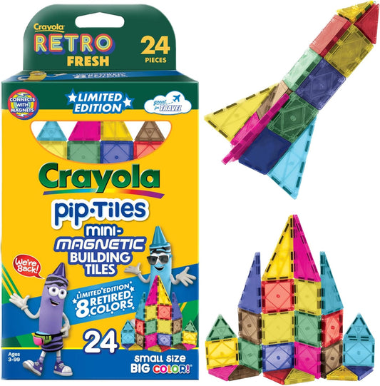 CreateOn Crayola Retro PIP Magnetic Tiles for Kids