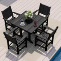 Pamapic 5 PCS Outdoor Dining Set - Durable HDPE Patio Dining Set