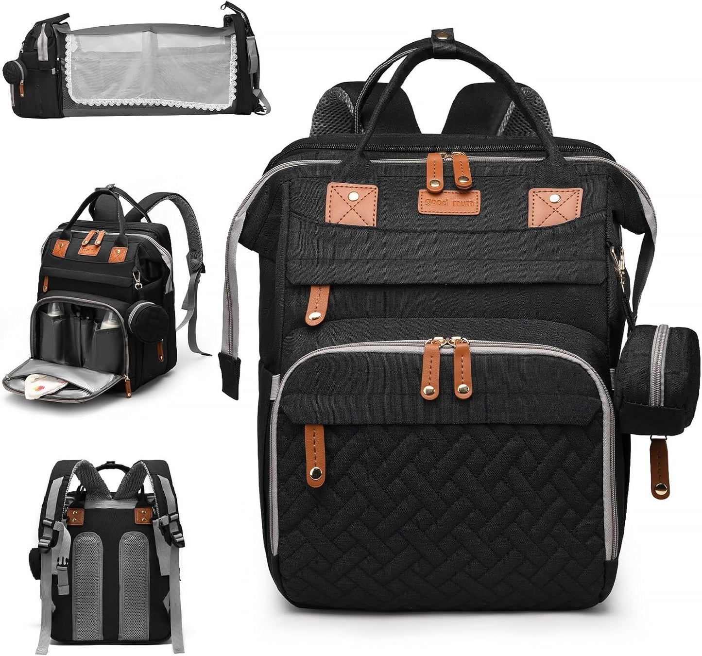 Large Capacity Baby Diaper Bag Backpack with Changing Station