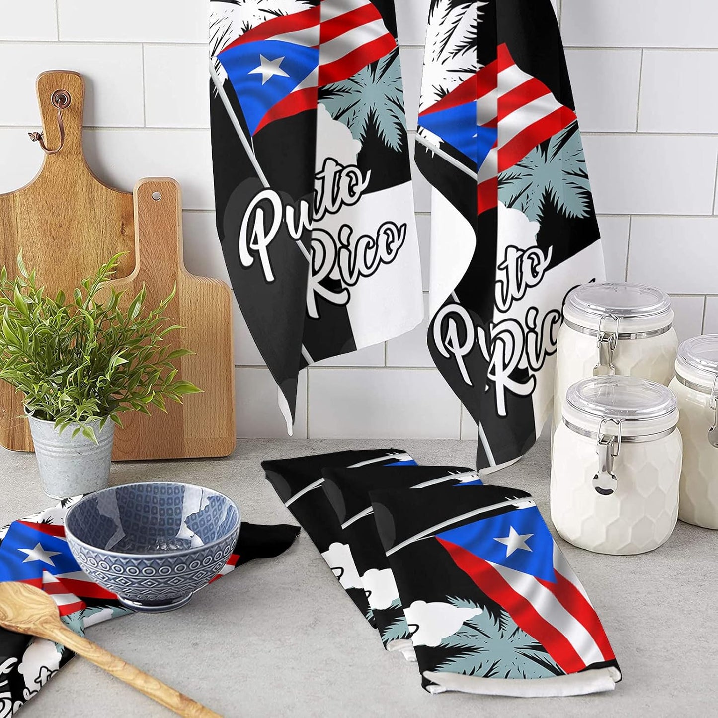 Puerto Rico Flag Microfiber Towels - Quick Absorbent & Durable 2-Pack, 16x24