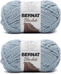 Bernat Blanket Blue Fog Twist Yarn 2 Pack - Super Bulky Chenille