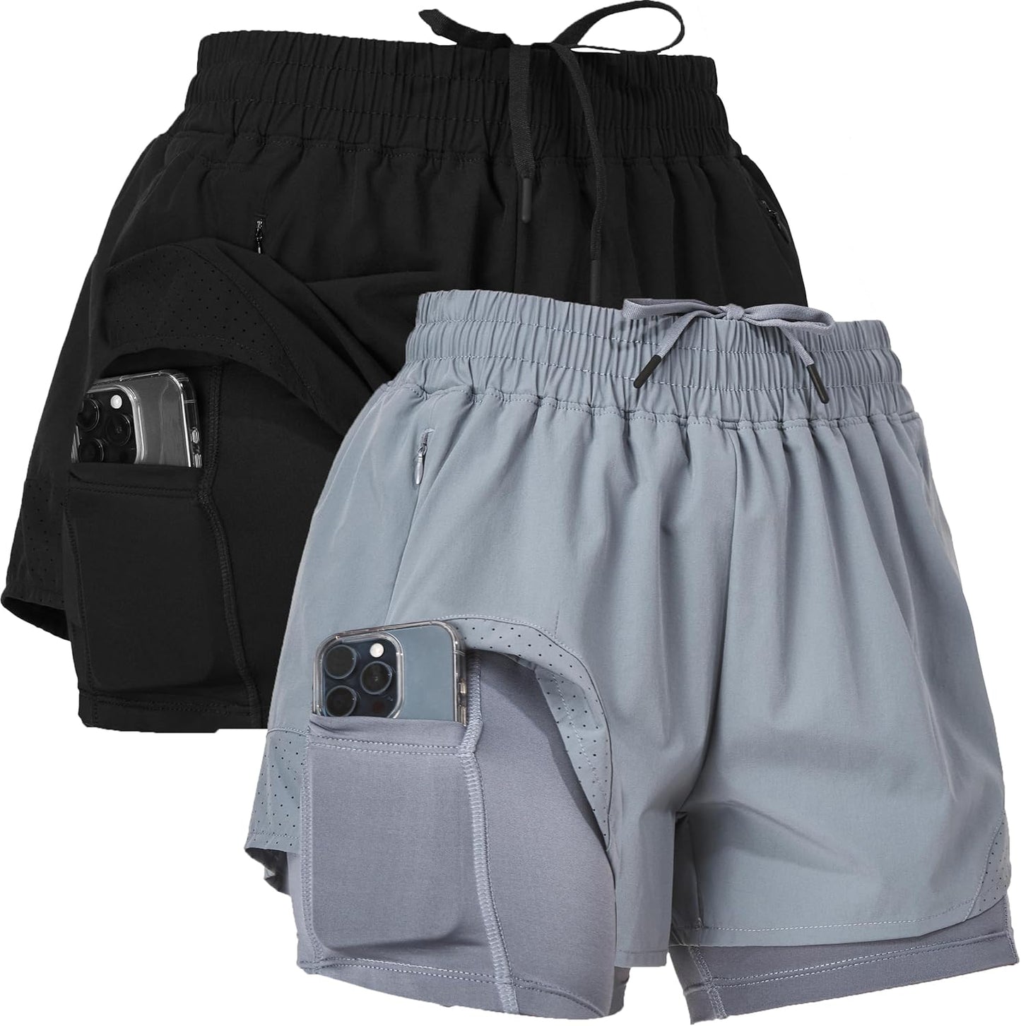 Ultra Performance Gym Shorts Women Pack of 2 for Active Lifestyle