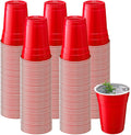 Disposable Red Plastic Cups 200 Count 18 oz - Party Ready