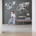 Handmade 3D Wood World Map Wall Art Large Nordik - Track Travels