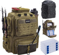 Fishing Backpack 45L with 4 Tackle Boxes and Rod Holders
