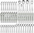 68 Pieces Silverware Set with Serving Utensils Set - Durable 12-Place