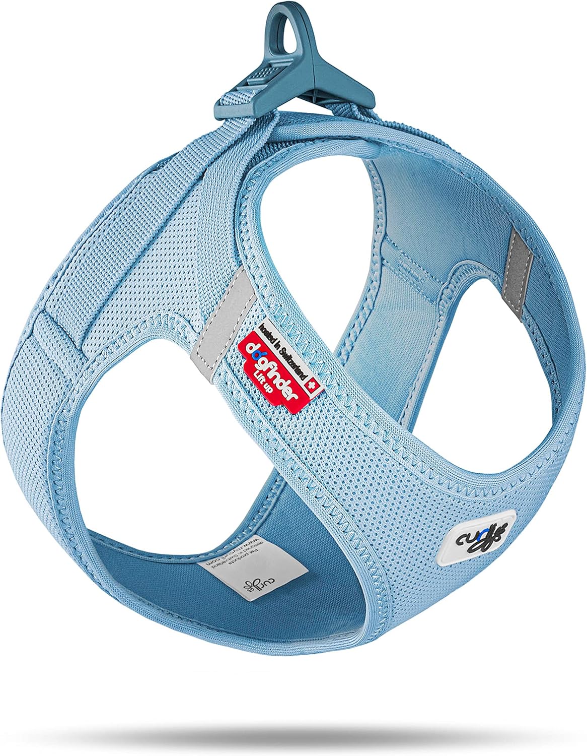 Curli Vest Harness Clasp Air-Mesh for Small Dogs in SkyBlue