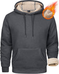 Men's Heavy Sherpa Fleece Lined Hoodie Pullover - Warm Comfort