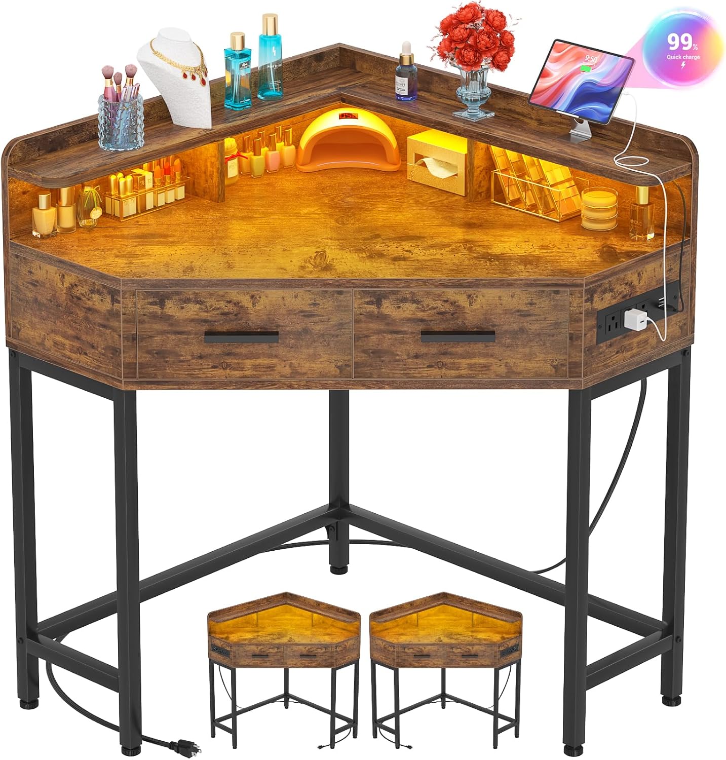 Cyclysio Corner Desk: Space-Saving & Stylish!