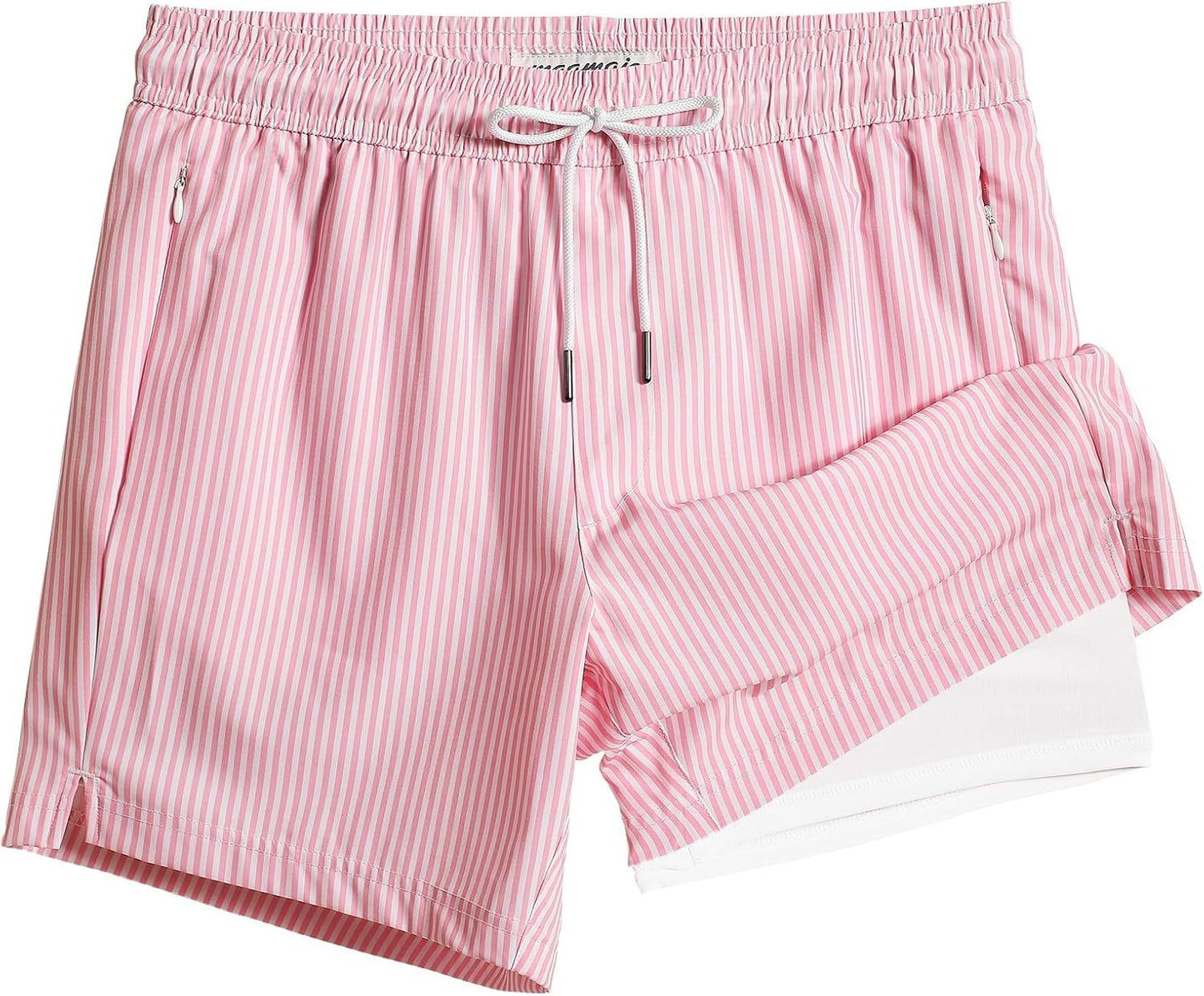 maamgic Mens Swim Trunks with Compression Liner for Comfort