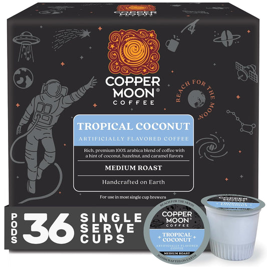 Copper Moon Tropical Coconut Coffee Pods - 36 Count