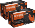 Gloveworks Heavy-Duty Nitrile Gloves, 8 Mil Orange - Mechanic Grip