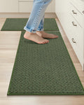 Kitchen Runner Rug Set 2PCS Non Slip Washable Mats - Absorbent