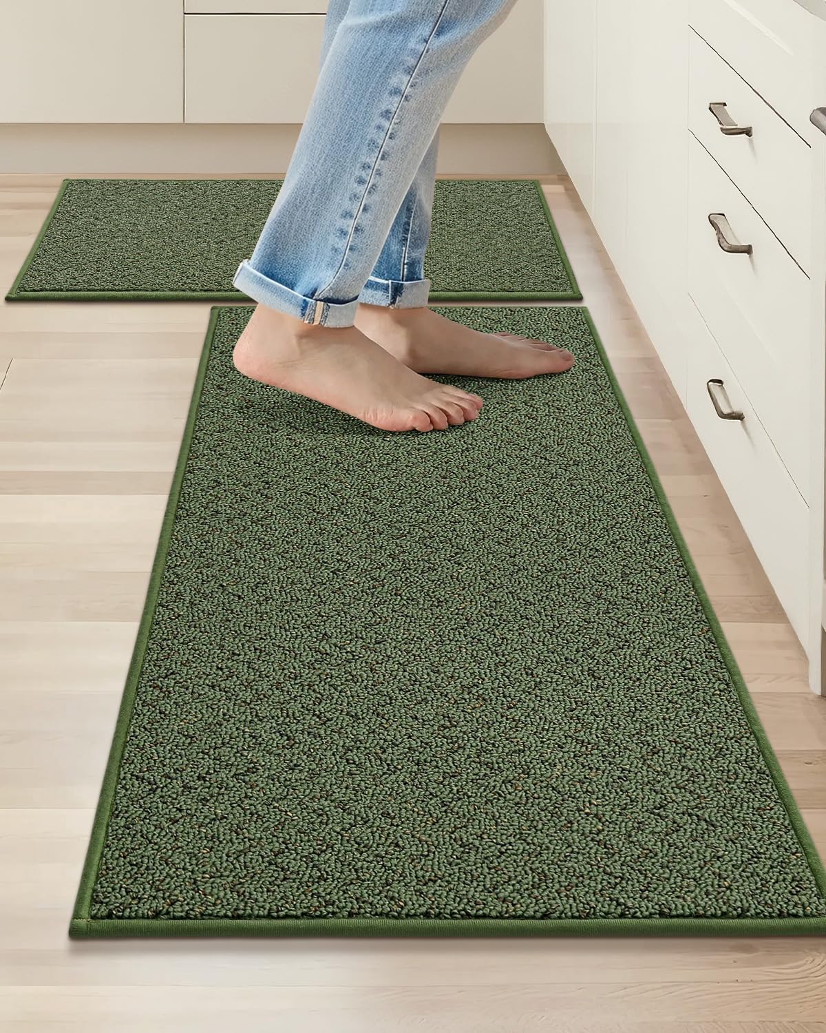 COSY HOMEER Kitchen Rugs and Mats Set for Non Slip Floors