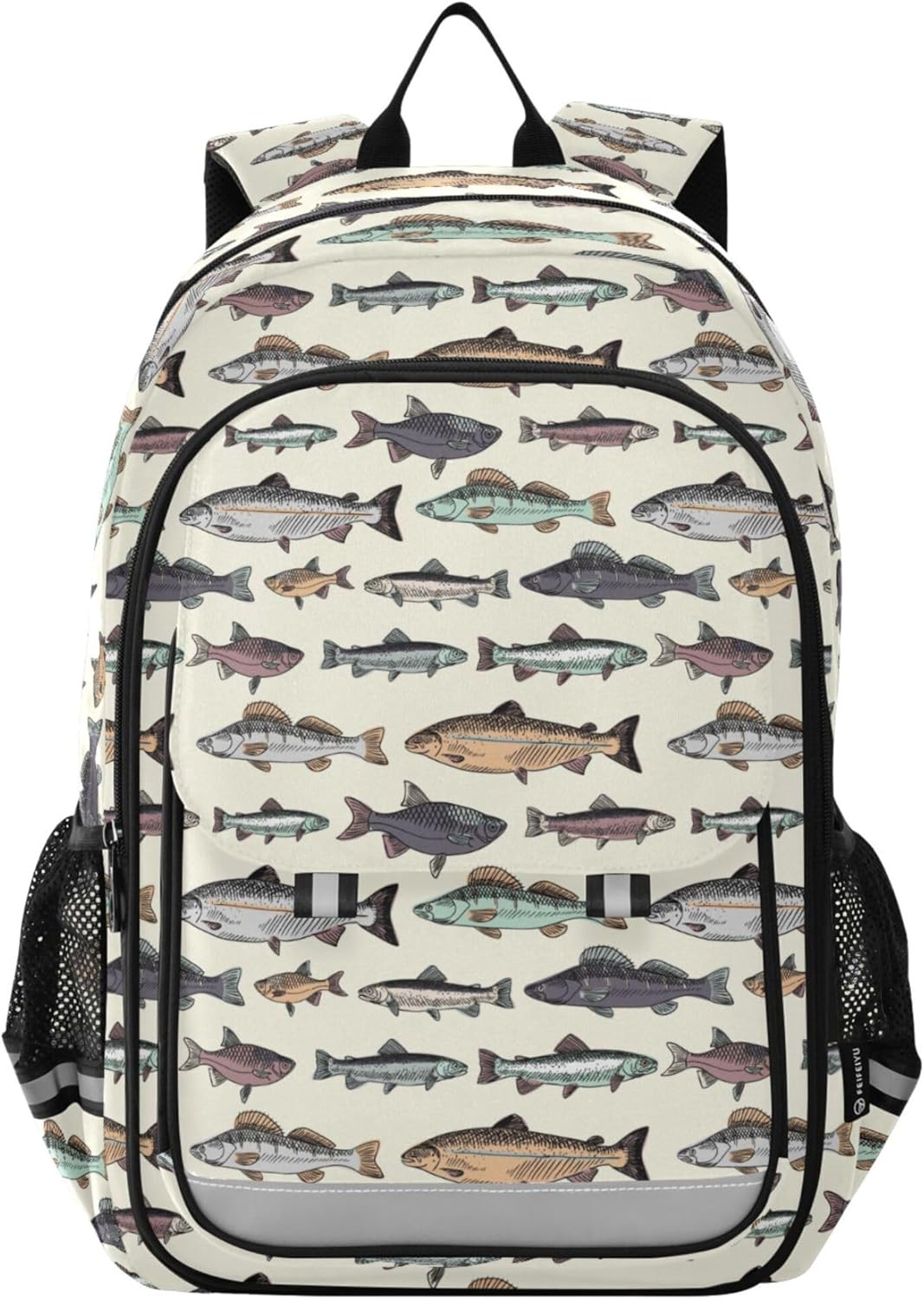 Fisyme Vintage Fish School Backpack - Stylish & Functional