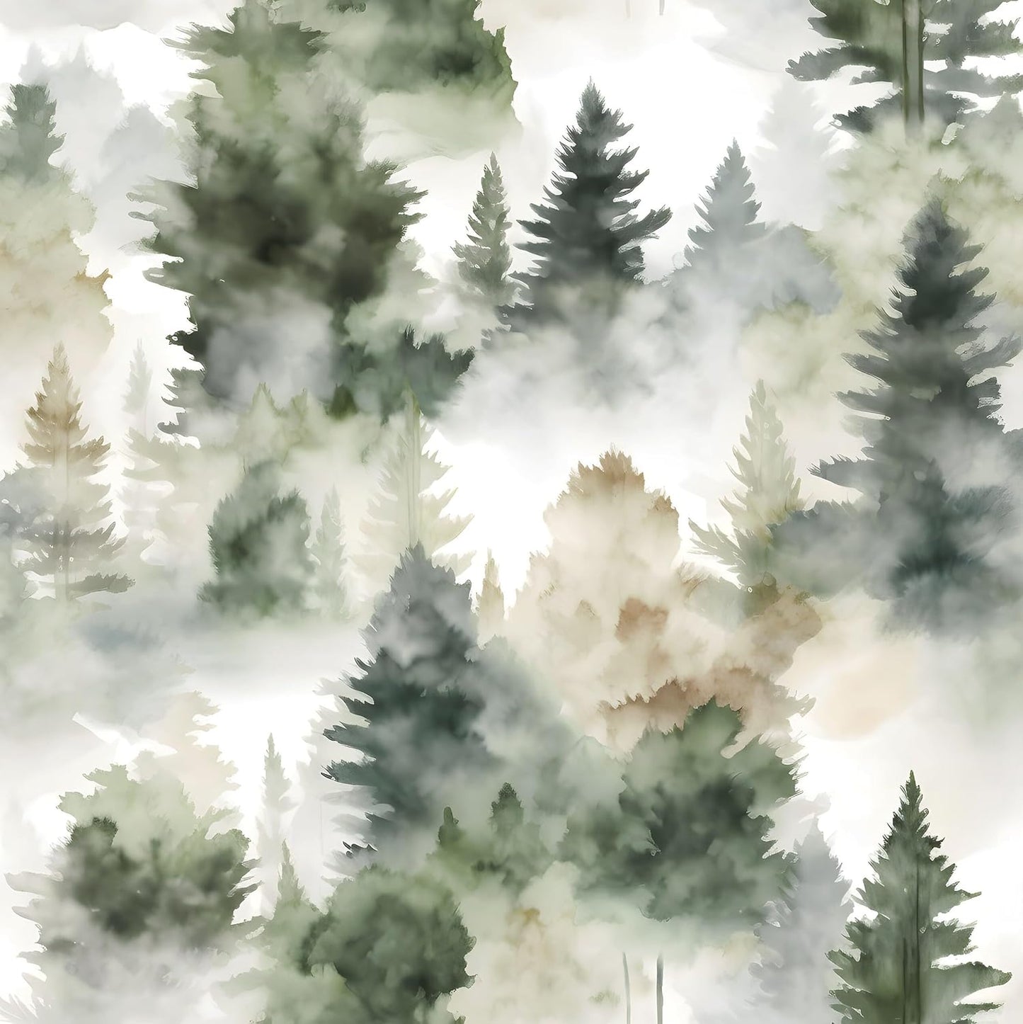 Foggy Forest Wallpaper Peel and Stick for Home Decor