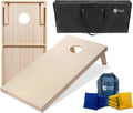 Cornhole Boards 4ftx2ft Regulation Set - Solid Wood, Carry Case Pros