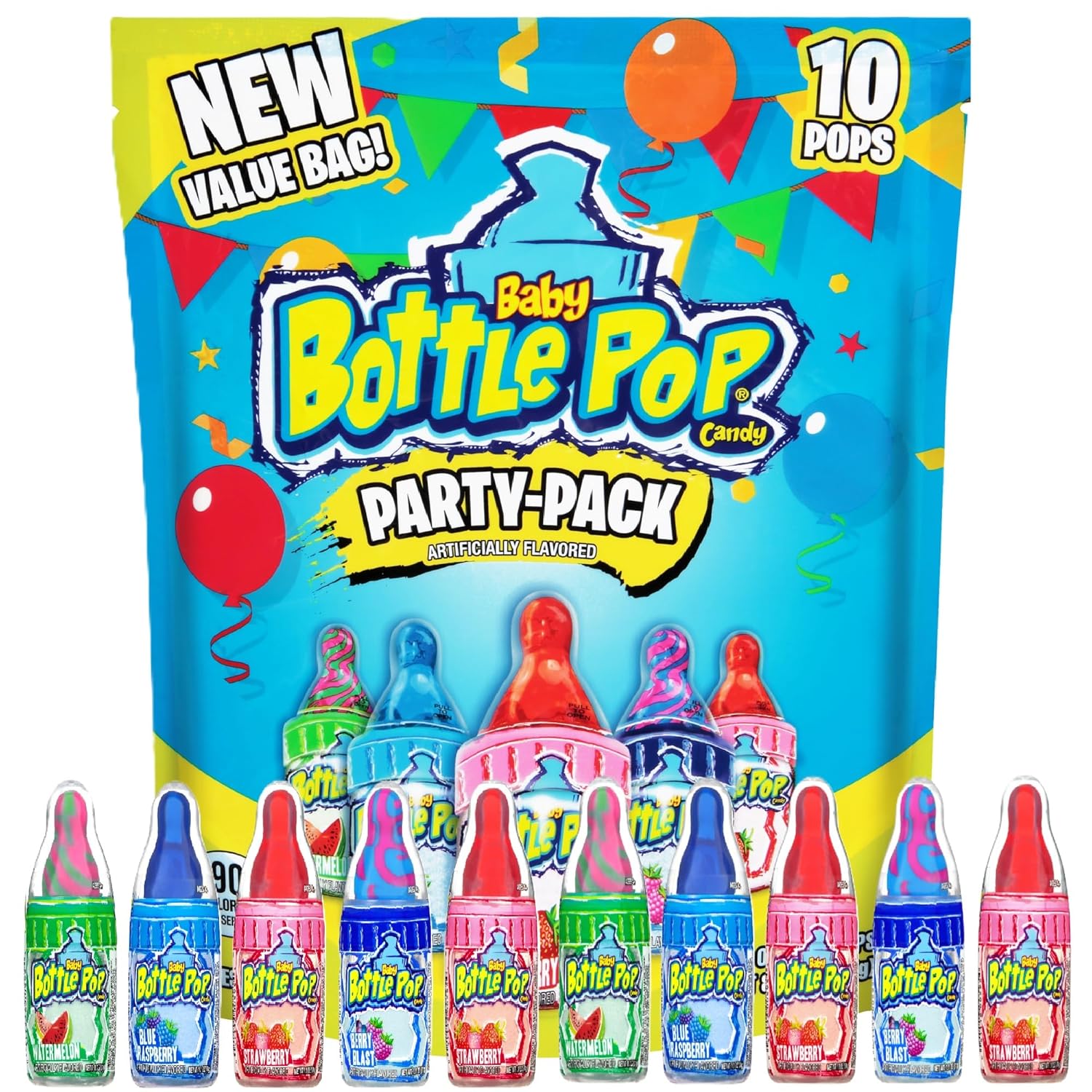 Assorted Baby Bottle Pop Lollipops - Fun Party Favors!