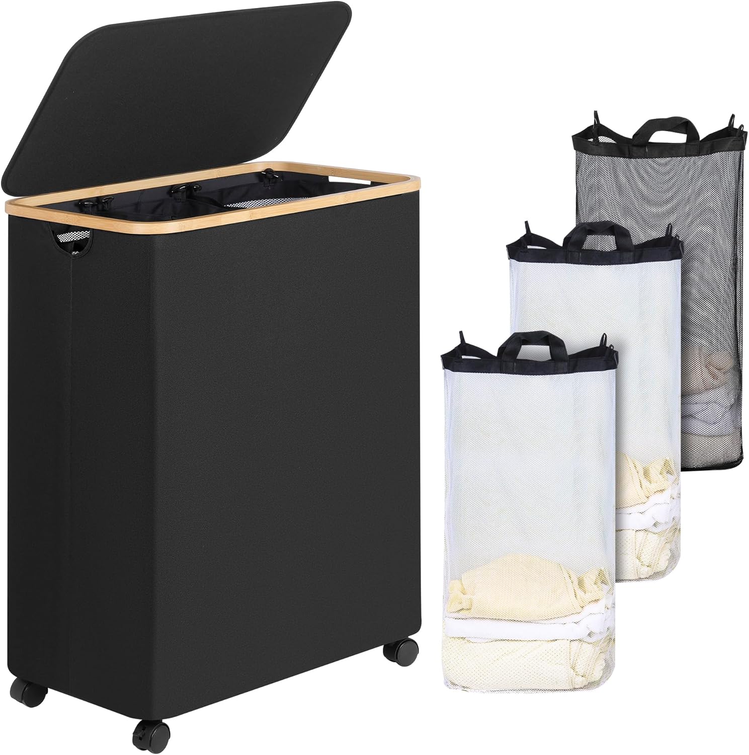 Lagre Laundry Basket with Wheels for Easy Home Organization