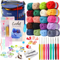 Piccassio Crochet Kit for Beginners with 20 Yarn Colors & More
