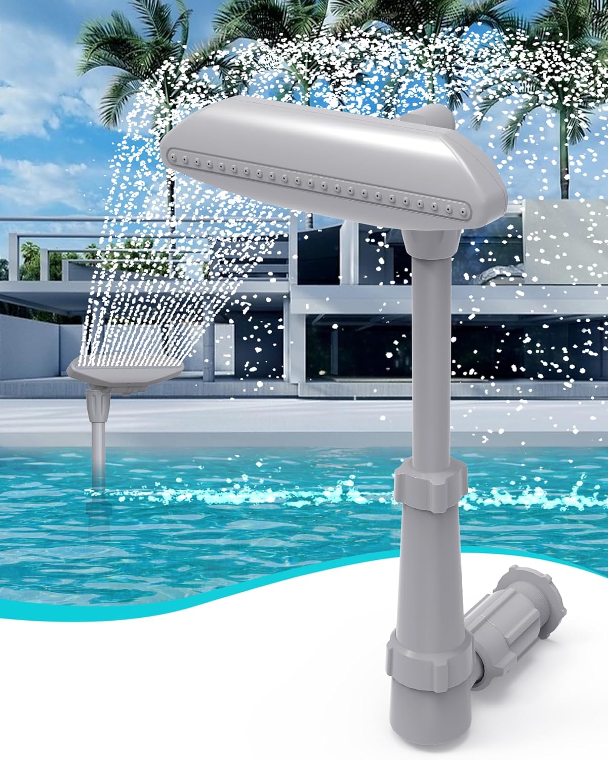 Pool Fountain Above Ground Pools - Adjustable Height Waterfall