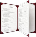 Premium Burgundy Faux Leather Menu Covers for Restaurants