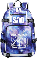 Anime Sword Art Online Backpack 30L Canvas Daypack - USB Port