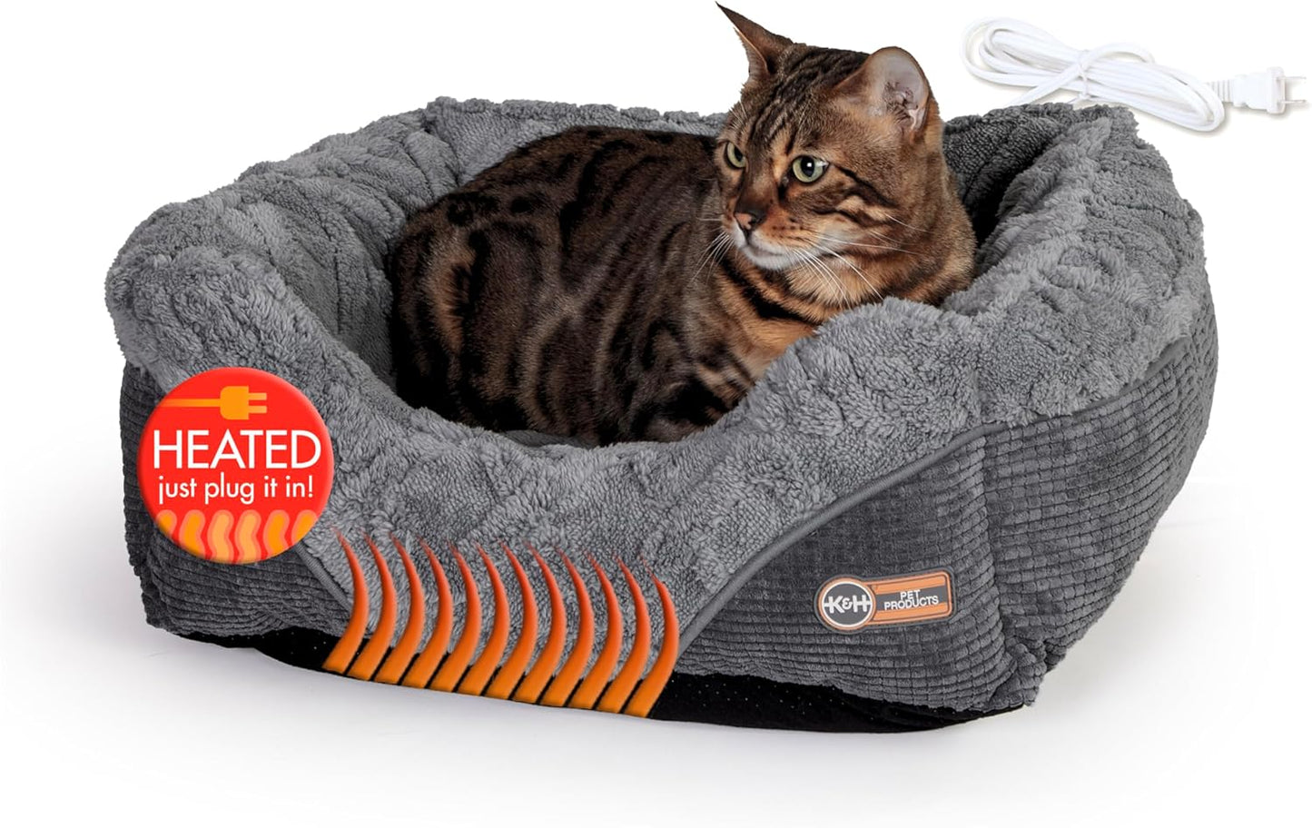 K&H Pet Products Thermo-Pet Lounge Sleeper Heated Bed for Pets