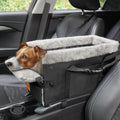 Center Console Dog Car Seat for Small Dogs up to 15lbs - Foldable