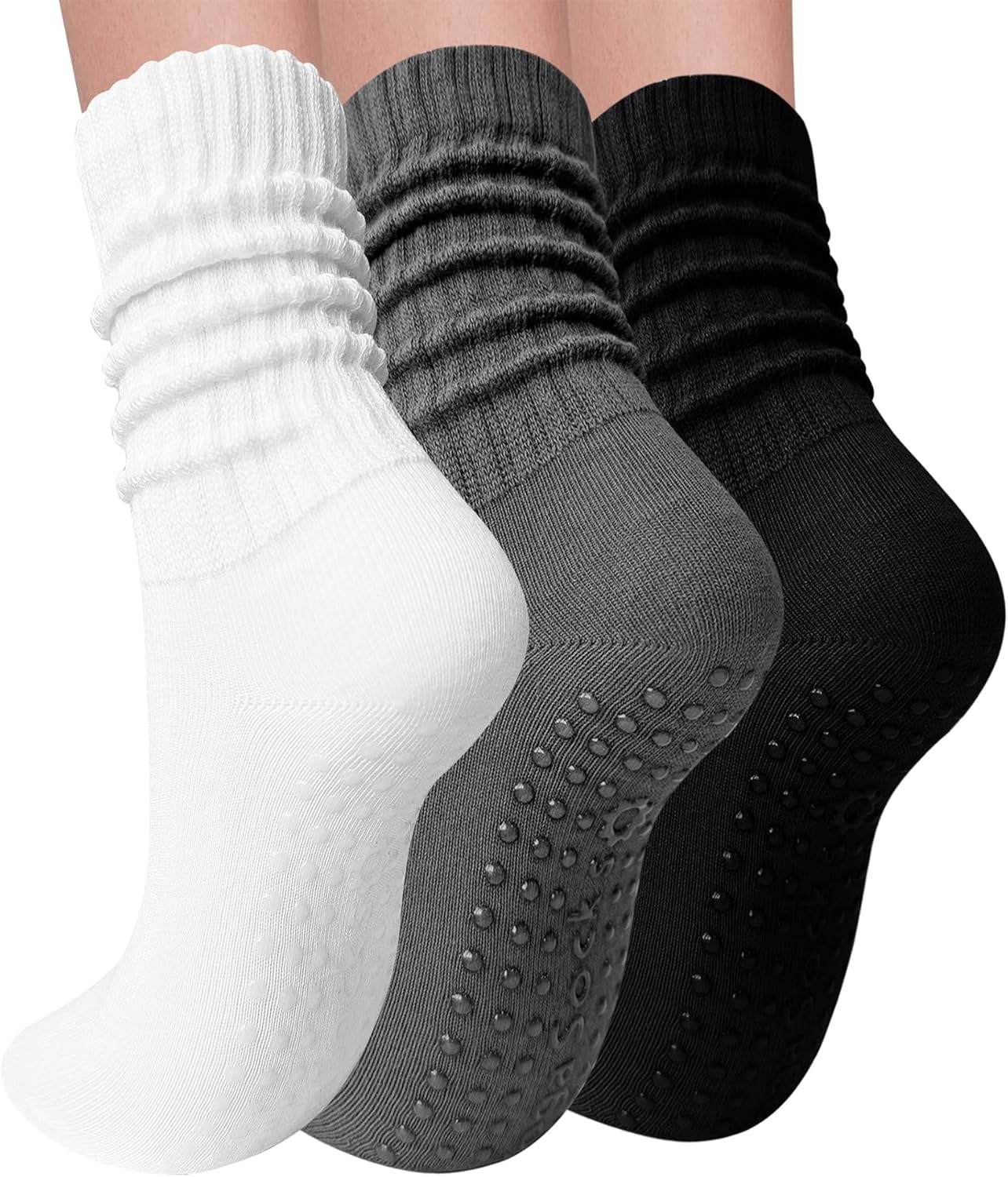 Pilates Socks Trio: Grippy Comfort for Barre & Yoga