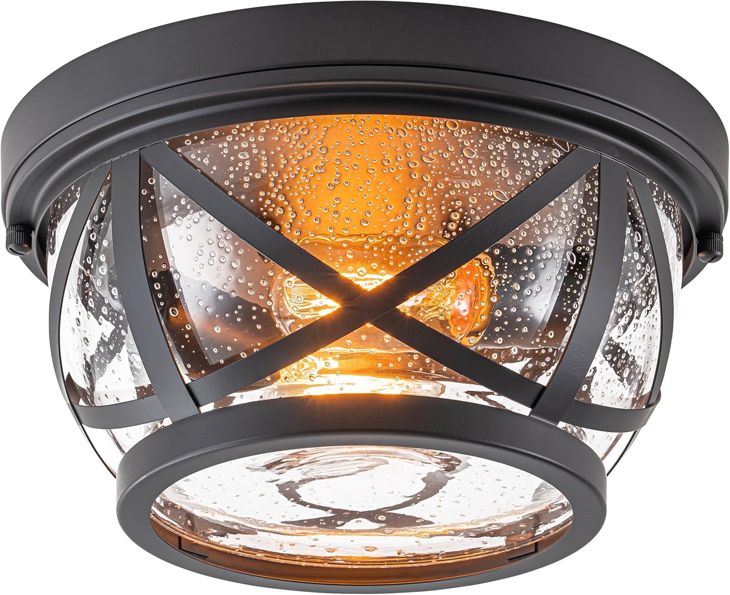 Oil-rubbed Bronze Flush Mount Ceiling Light for Rustic Spaces