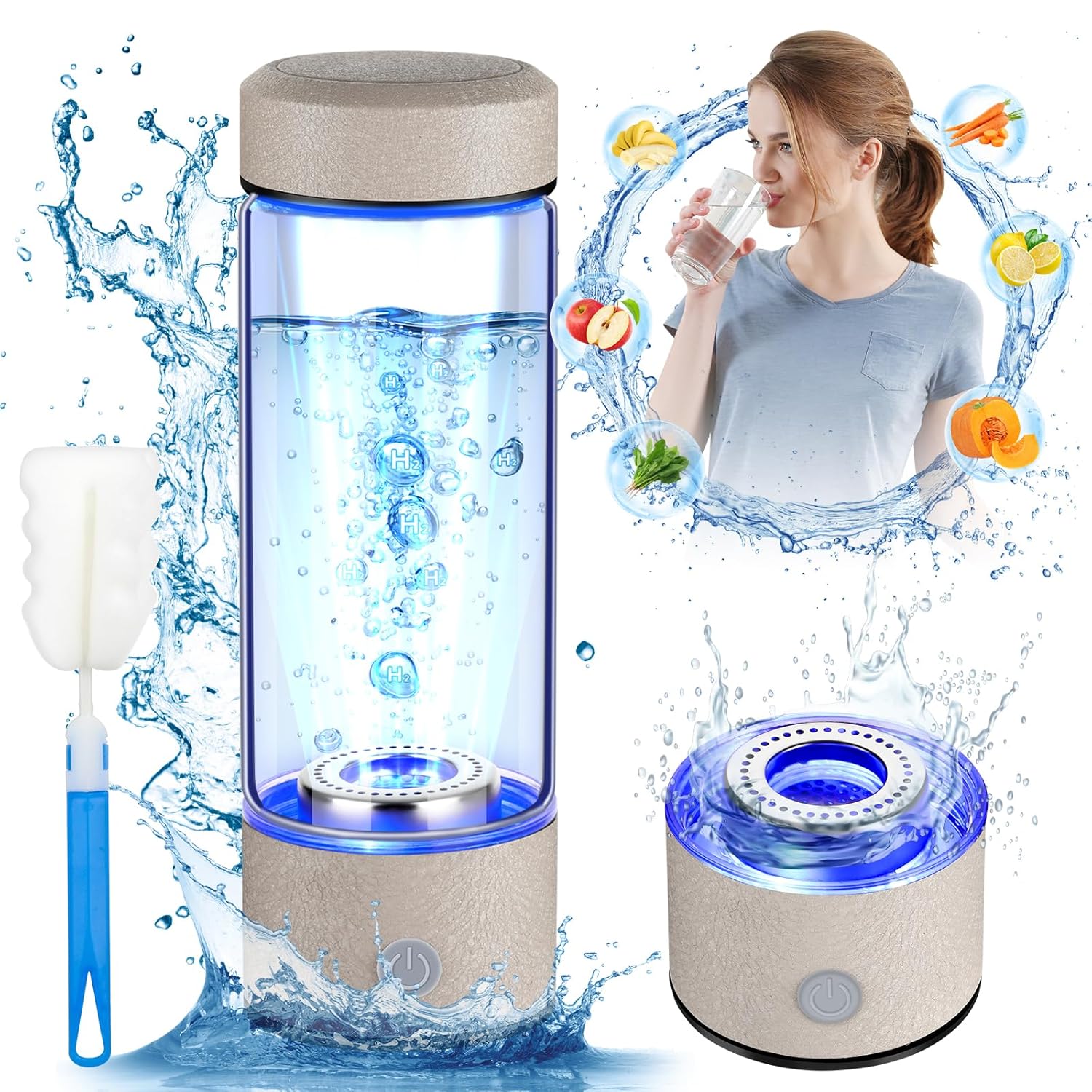 Hydrogen Water Bottle with Advanced SPE PEM Technology for Health