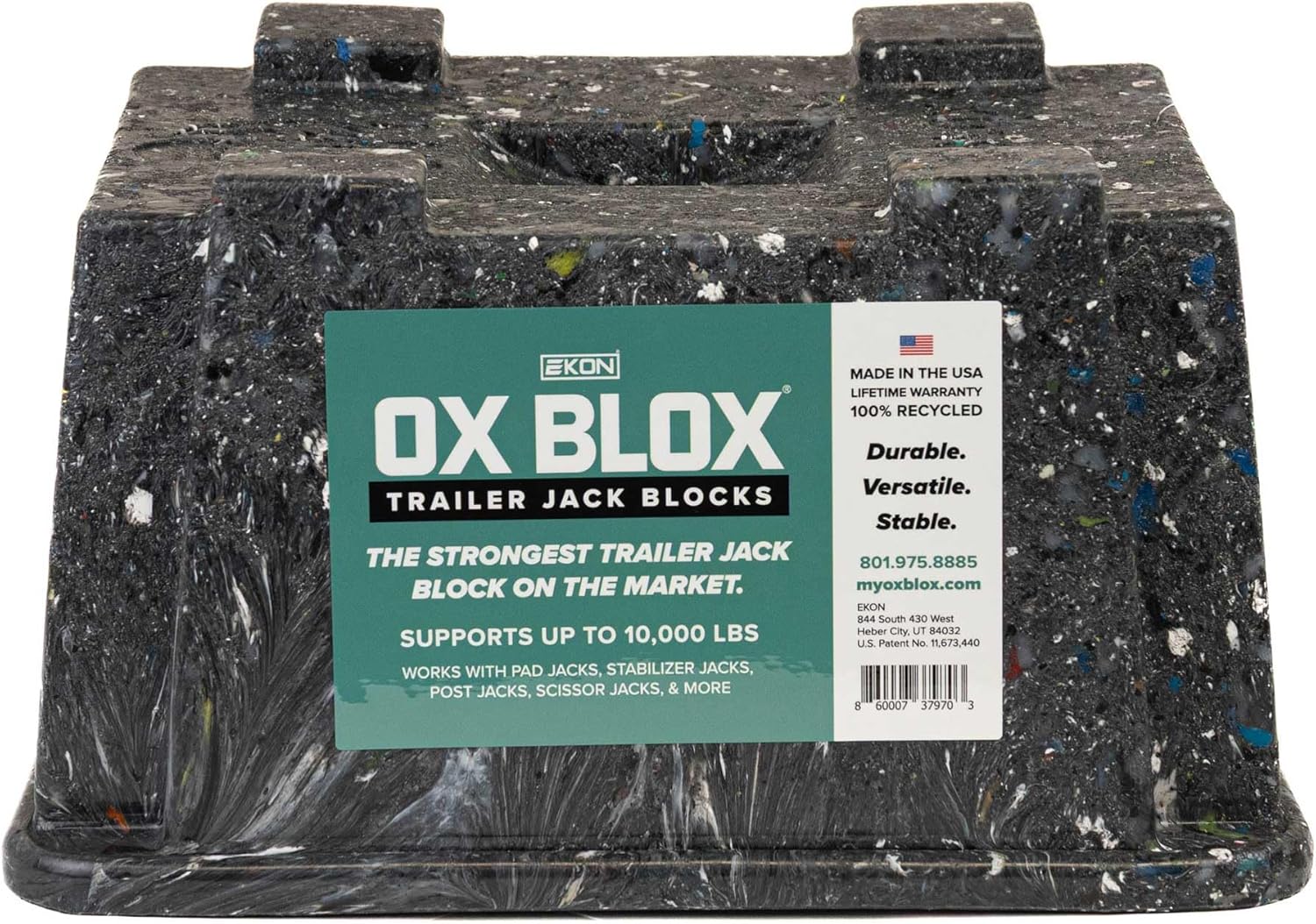 OX BLOX Heavy Duty Trailer Jack Block - Durable RV Essentials