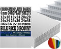 Corrugated Plastic Board 18x24 100Pack White Coroplast Sheets
