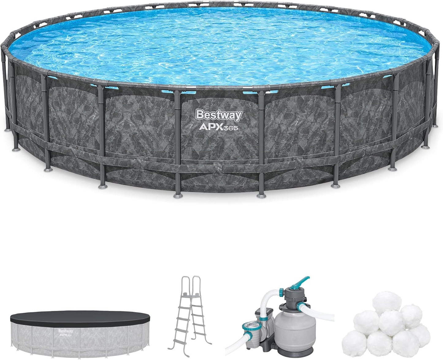 Bestway APX 365 Round Above Ground Pool Set for Summer Fun