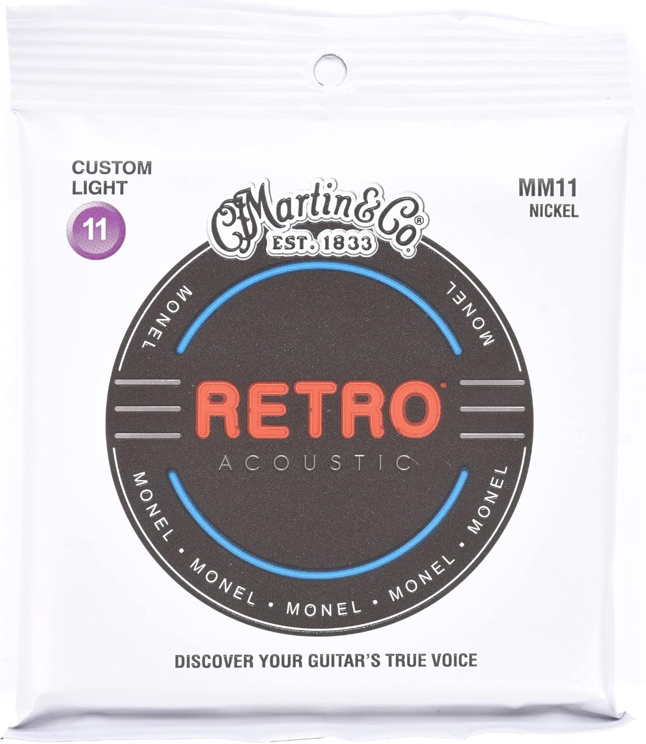 Enhance Your Sound with MARTIN Retro .011-.052 Custom Light Guitar Strings!