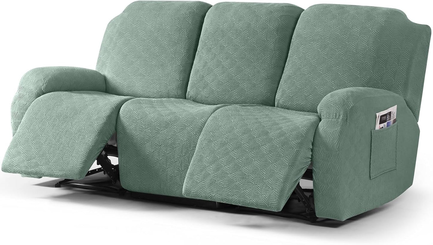 Timeles Recliner Covers for 3 Seater Sofa - Winter Mint