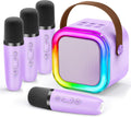 Mini Karaoke Machine for Kids - Portable MP3 Player with 2 Mics