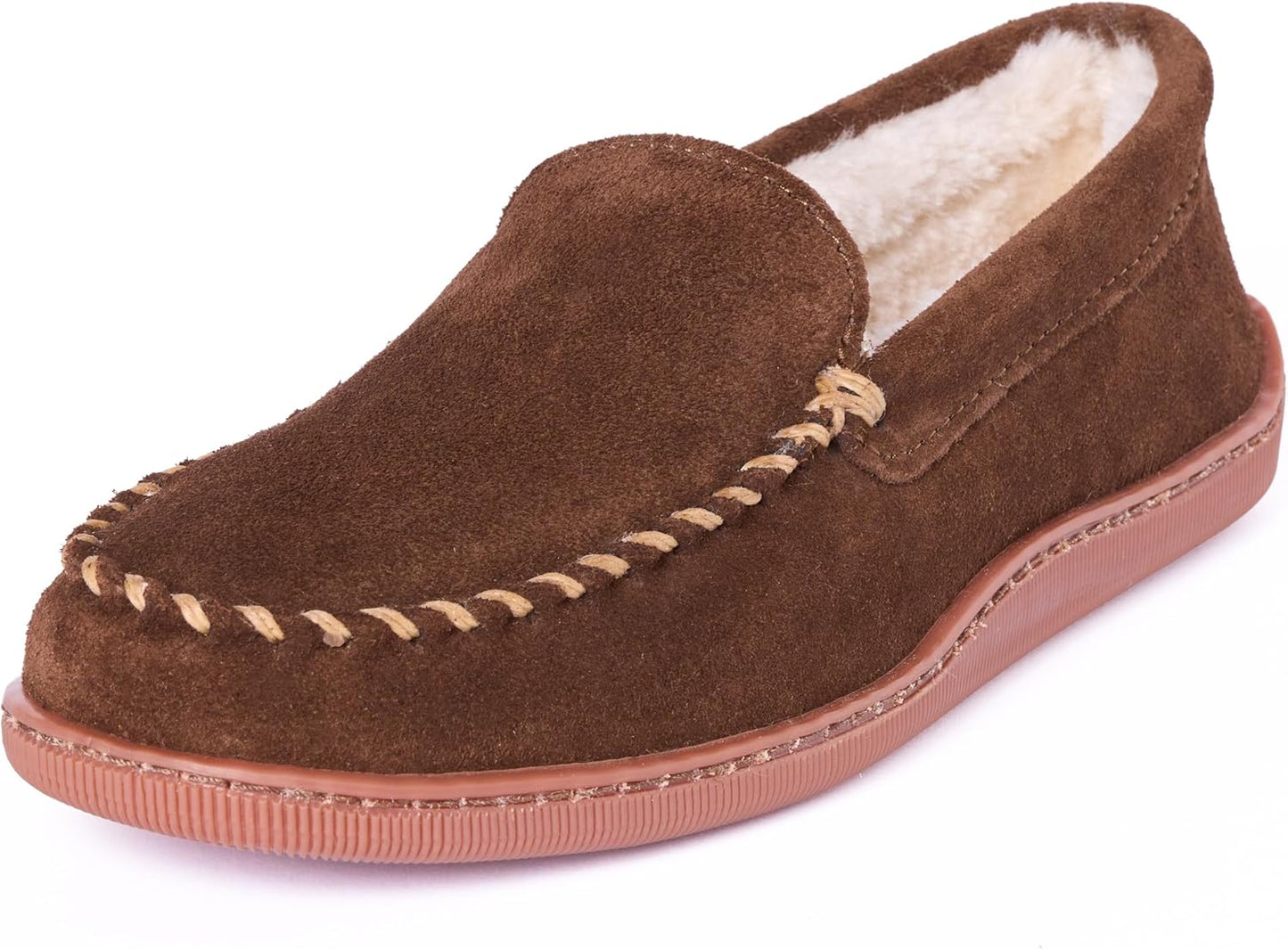 Minnetonka Men's Pile Lined Hardsole Slipper for Comfort