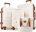 Merax 4 Piece Hardside Luggage Set Spinner Wheel Suitcase - Durable