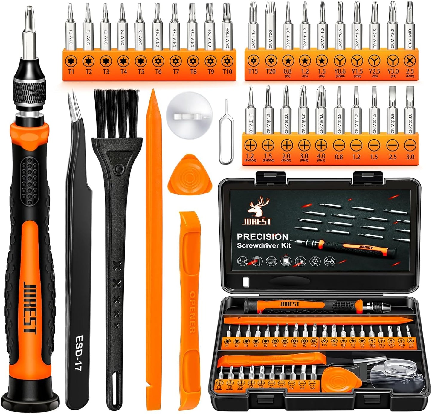 JOREST 38Pcs Precision Screwdriver Set - Ultimate Tech Repair Kit