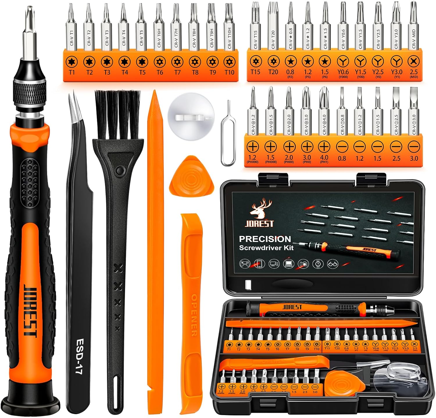 JOREST 38Pcs Precision Screwdriver Set - Ultimate Tech Repair Kit