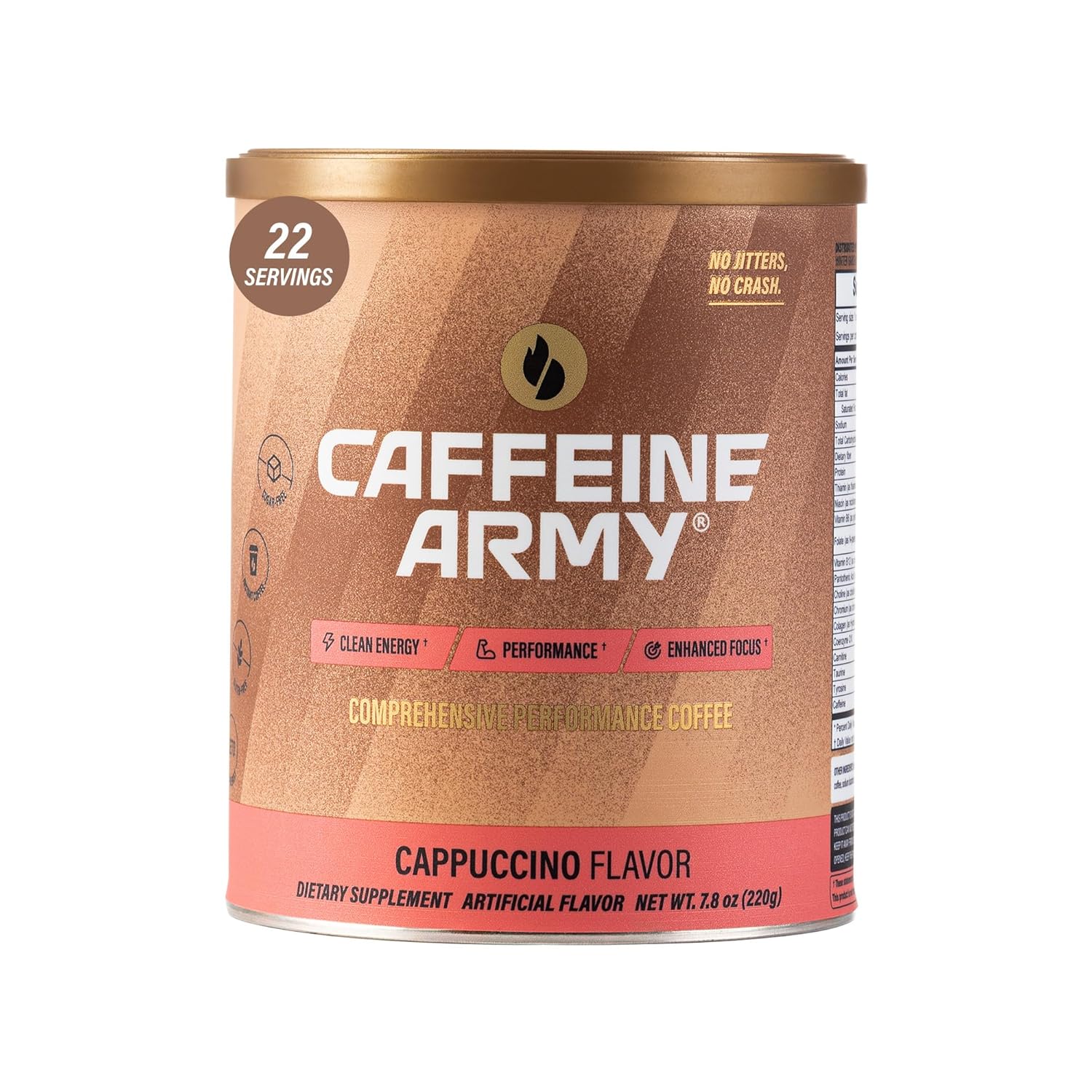 CAFFEINE ARMY Cappuccino: Clean Energy with MCTs and Adaptogens