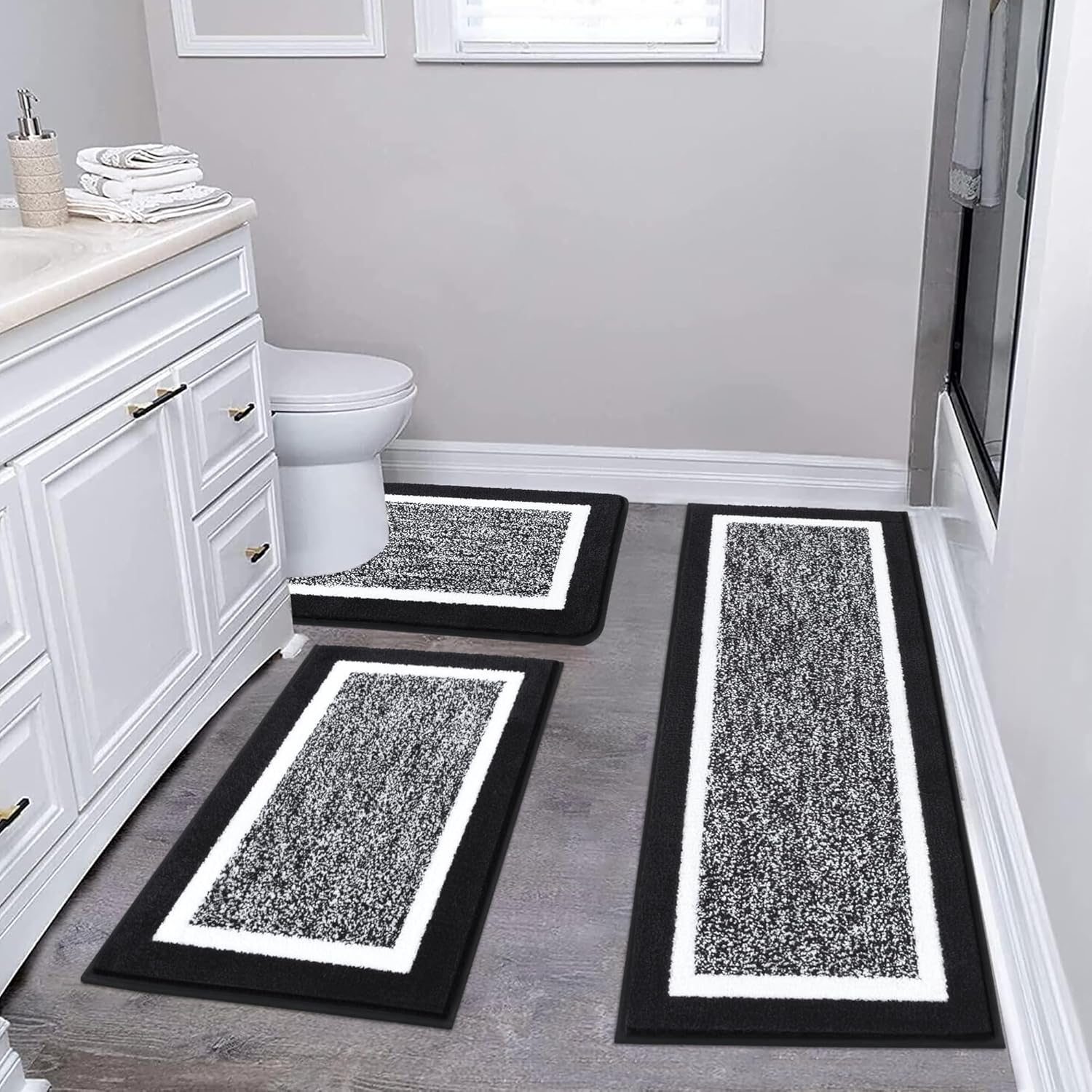Ultra Soft Microfiber Bathroom Rug Mat Set for Comfort and Style