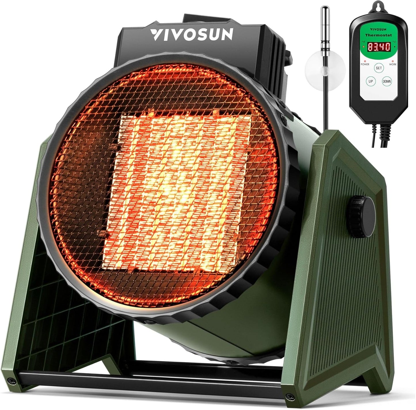 VIVOSUN Portable Greenhouse Heater with Adjustable Thermostat