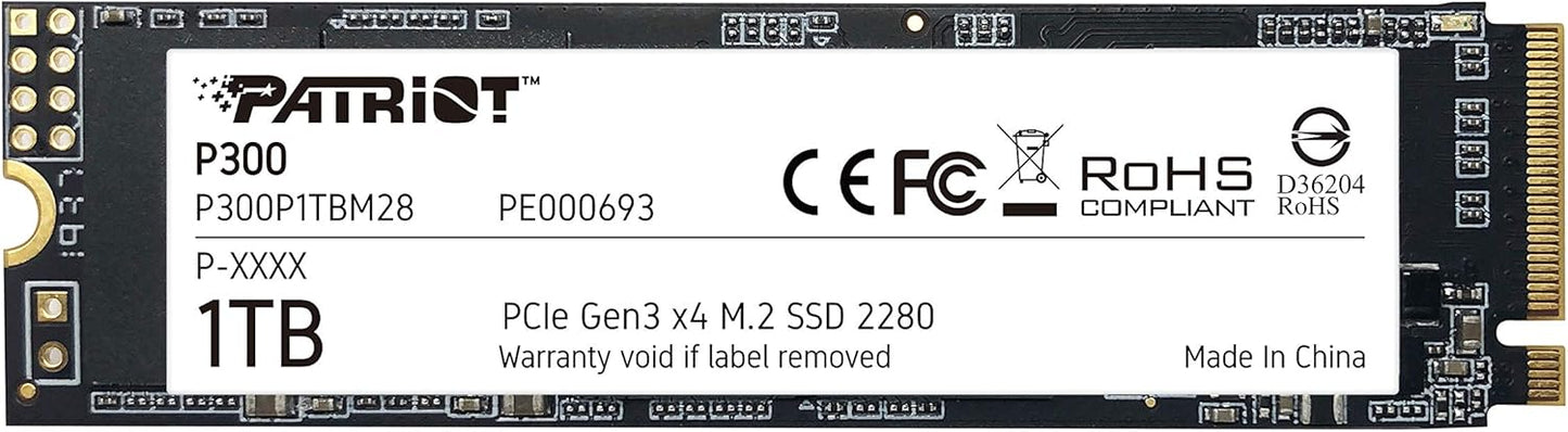 Patriot P300 M.2 PCIe Gen 3 x4 1TB SSD with Low-Power Tech