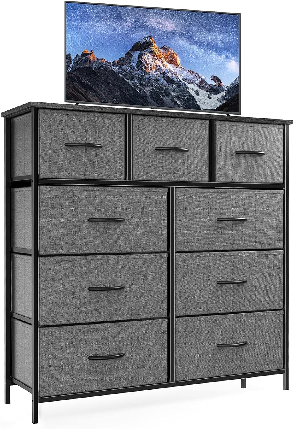 OLIXIS 9 Drawer Dresser TV Stand for Bedroom and Living Room