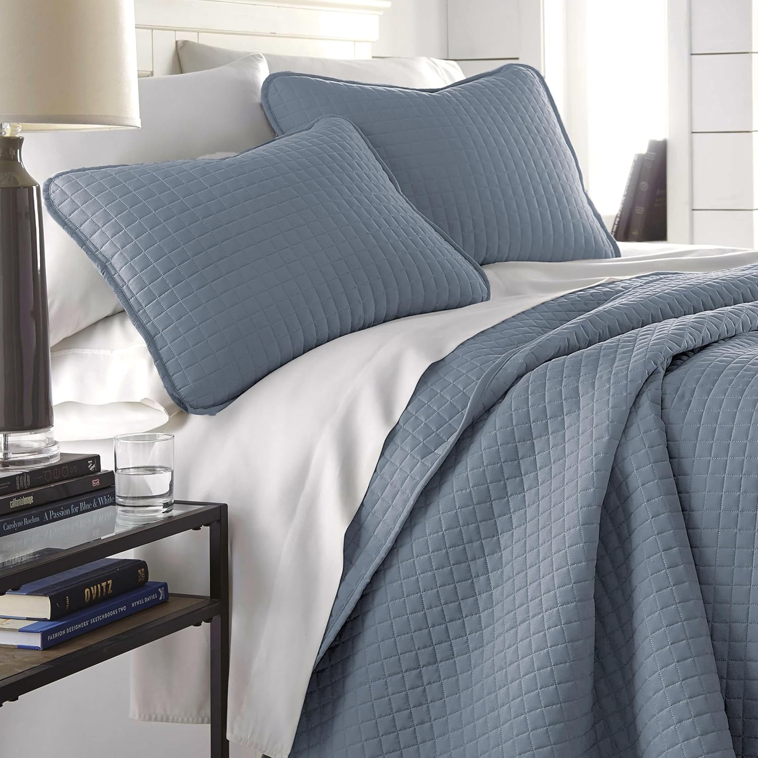 Twin Quilt Set by Southshore Fine Living, Soft Microfiber Coverlet